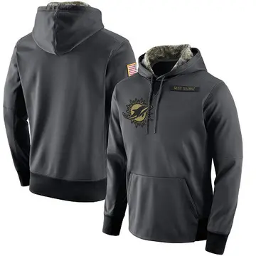 Miami Dolphins Nike Youth 2019 Salute to Service Therma Pullover Hoodie -  Khaki