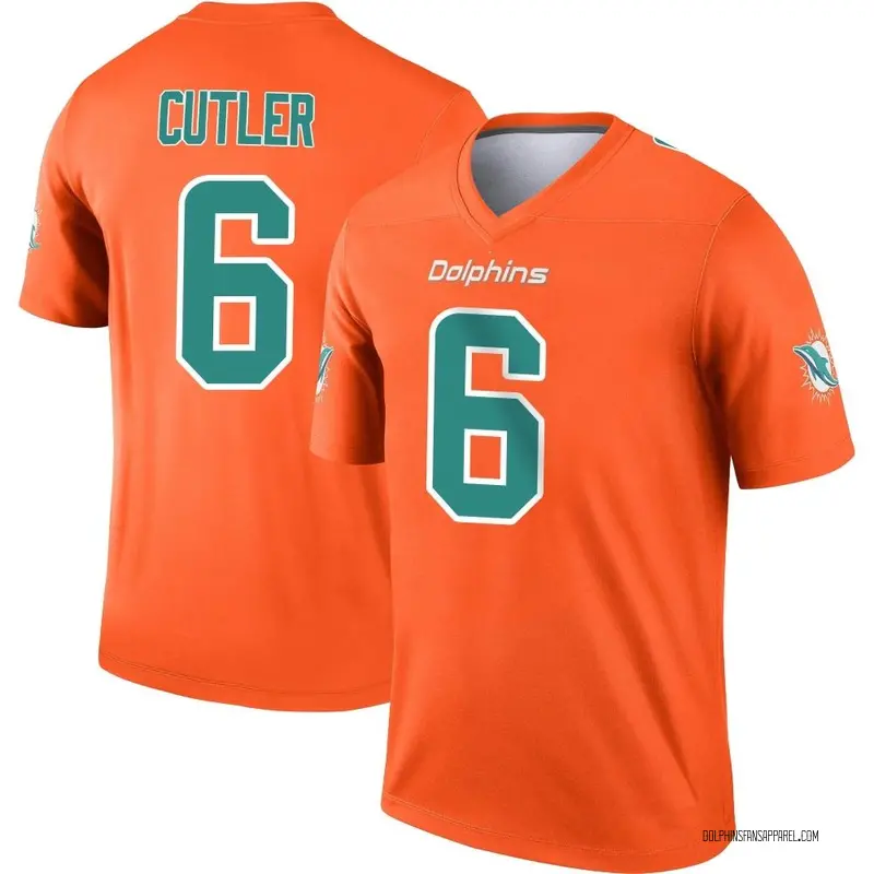 Men's Miami Dolphins Jay Cutler Orange Legend Inverted Jersey By Nike