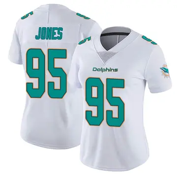 Women's Miami Dolphins Benito Jones White limited Vapor Untouchable Jersey By Nike