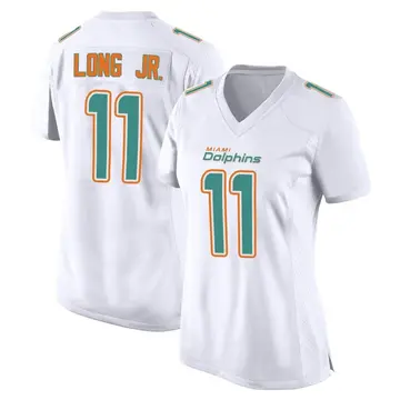 Women's Miami Dolphins David Long Jr. White Game Fashion Jersey By Nike