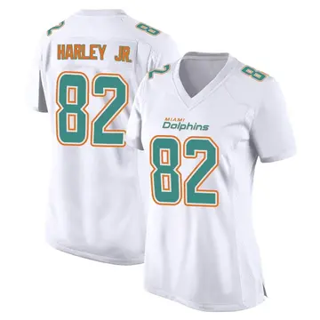 Women's Miami Dolphins Mike Harley Jr. White Game Fashion Jersey By Nike