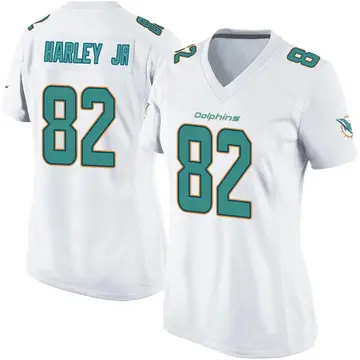 Women's Miami Dolphins Mike Harley Jr. White Game Jersey By Nike