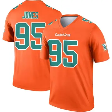 Youth Miami Dolphins Benito Jones Orange Legend Inverted Jersey By Nike