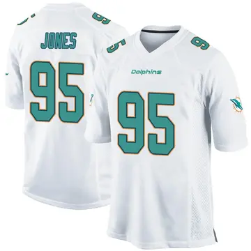 Youth Miami Dolphins Benito Jones White Game Jersey By Nike