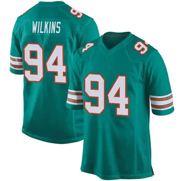 Women's Nike Christian Wilkins Aqua Miami Dolphins Game Jersey