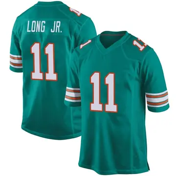 Youth Miami Dolphins David Long Jr. Aqua Game Alternate Jersey By Nike