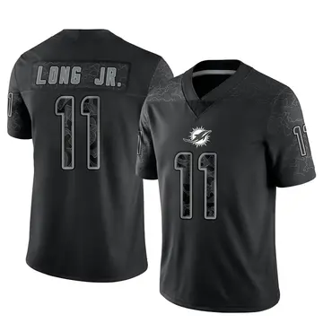 Youth Miami Dolphins David Long Jr. Black Limited Reflective Jersey By Nike