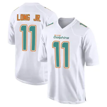 Youth Miami Dolphins David Long Jr. White Game Fashion Jersey By Nike