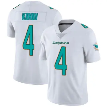 Kader Kohou Men's Nike White Miami Dolphins Custom Game Jersey Size: 3XL