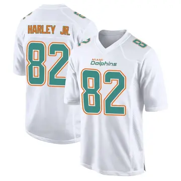 Youth Miami Dolphins Mike Harley Jr. White Game Fashion Jersey By Nike