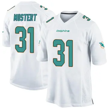 Men's Nike Raheem Mostert Aqua Miami Dolphins Game Jersey